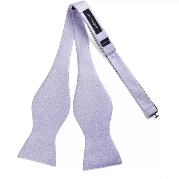 HISDERN Bow Ties for Men Floral Bowties Mens Self Tie Bow Tie Handkerchief Jacquard Woven Bowtie Pocket Square Set