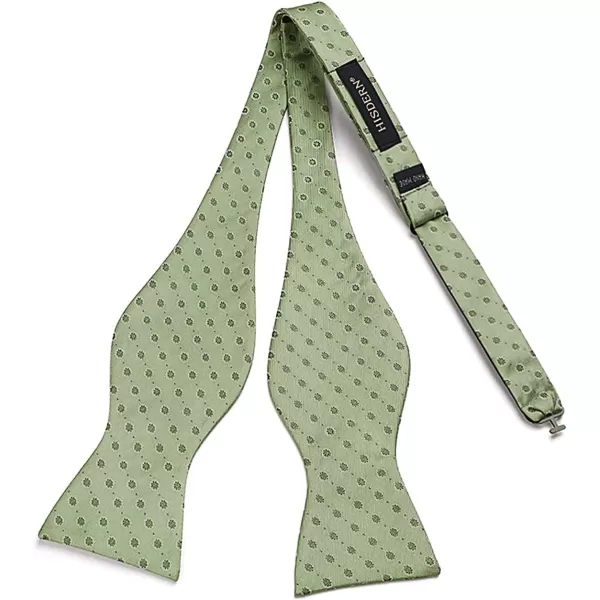 HISDERN Bow Ties for Men Floral Bowties Mens Self Tie Bow Tie Handkerchief Jacquard Woven Bowtie Pocket Square Set