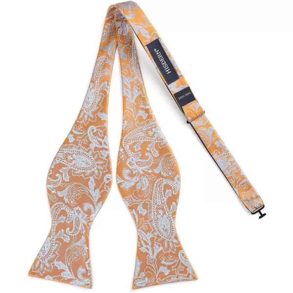 HISDERN Bow Ties for Men Paisley Bowties Mens Self Tie Bow Tie and Pocket Square Set Formal Tuxedo Wedding Bowtie