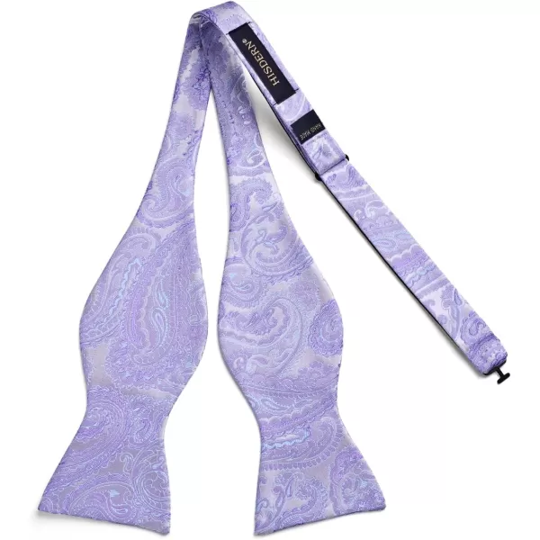 HISDERN Bow Ties for Men Paisley Bowties Mens Self Tie Bow Tie and Pocket Square Set Formal Tuxedo Wedding Bowtie