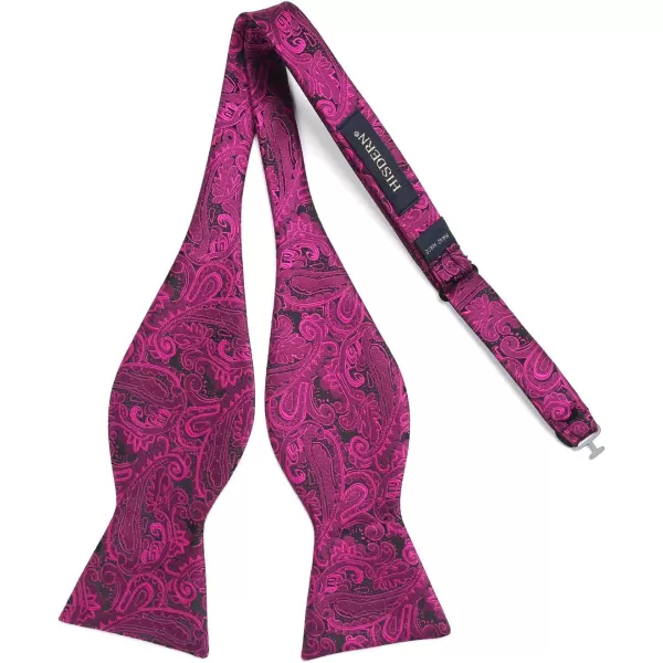 HISDERN Bow Ties for Men Paisley Bowties Mens Self Tie Bow Tie and Pocket Square Set Formal Tuxedo Wedding Bowtie