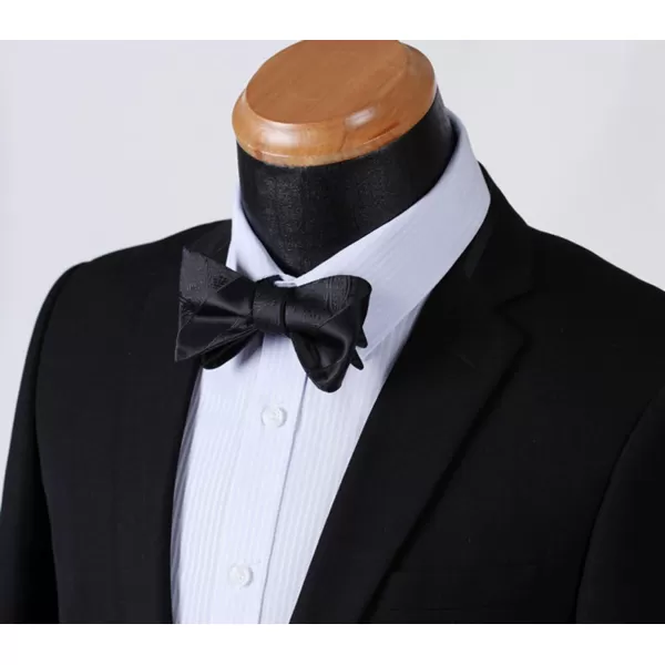 HISDERN Bow Ties for Men Paisley Bowties Mens Self Tie Bow Tie and Pocket Square Set Formal Tuxedo Wedding Bowtie