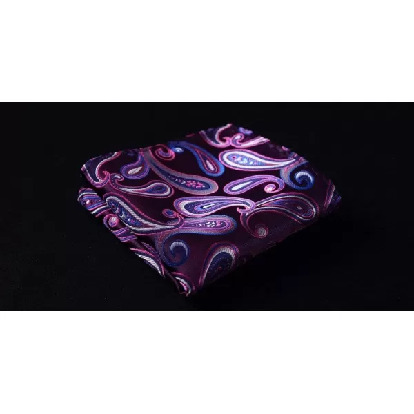 HISDERN Bow Ties for Men Paisley Bowties Mens Self Tie Bow Tie and Pocket Square Set Formal Tuxedo Wedding Bowtie
