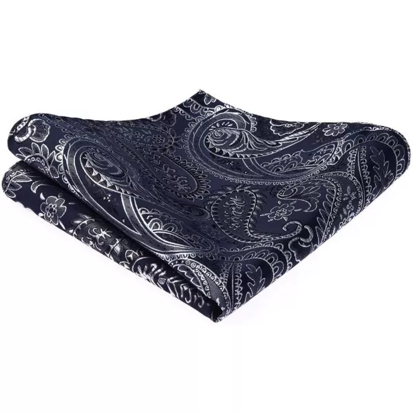 HISDERN Bow Ties for Men Paisley Bowties Mens Self Tie Bow Tie and Pocket Square Set Formal Tuxedo Wedding Bowtie