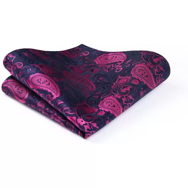 HISDERN Bow Ties for Men Paisley Bowties Mens Self Tie Bow Tie and Pocket Square Set Formal Tuxedo Wedding Bowtie