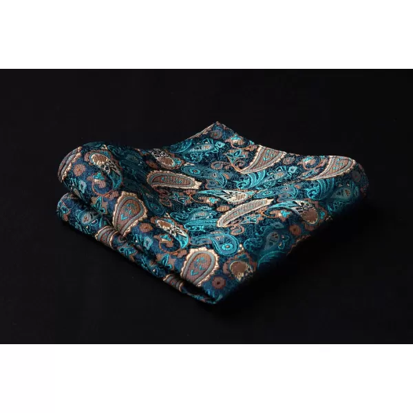 HISDERN Bow Ties for Men Paisley Bowties Mens Self Tie Bow Tie and Pocket Square Set Formal Tuxedo Wedding Bowtie