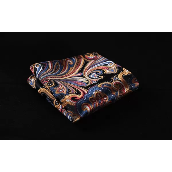 HISDERN Bow Ties for Men Paisley Bowties Mens Self Tie Bow Tie and Pocket Square Set Formal Tuxedo Wedding Bowtie