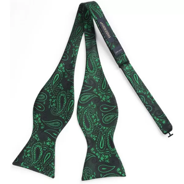 HISDERN Bow Ties for Men Paisley Bowties Mens Self Tie Bow Tie and Pocket Square Set Formal Tuxedo Wedding Bowtie