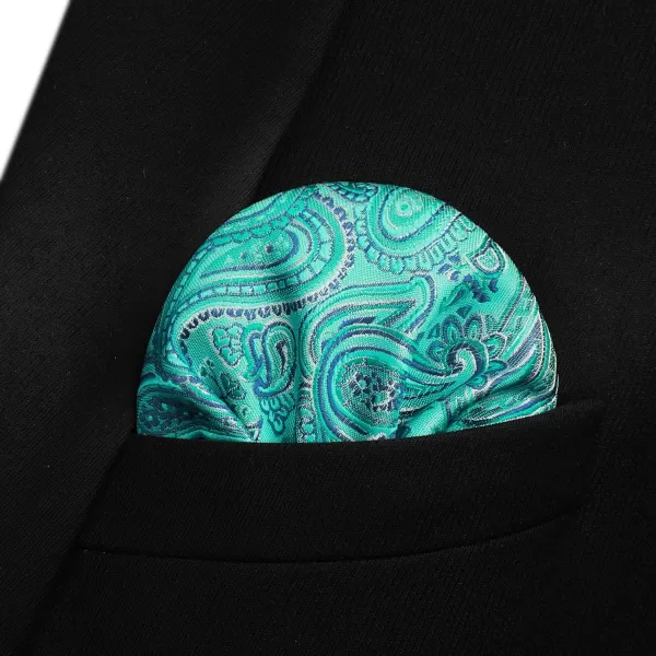 HISDERN Bow Ties for Men Paisley Bowties Mens Self Tie Bow Tie and Pocket Square Set Formal Tuxedo Wedding Bowtie