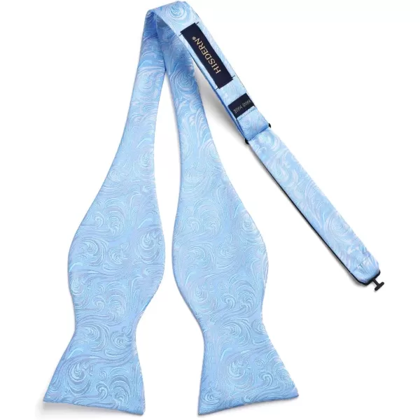 HISDERN Bow Ties for Men Paisley Bowties Mens Self Tie Bow Tie and Pocket Square Set Formal Tuxedo Wedding Bowtie