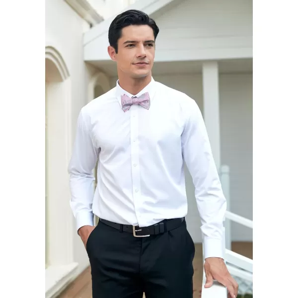 HISDERN Bow Ties for Men Paisley Bowties Mens Self Tie Bow Tie and Pocket Square Set Formal Tuxedo Wedding Bowtie