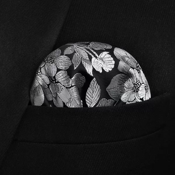 HISDERN Bow Ties for Men Paisley Bowties Mens Self Tie Bow Tie and Pocket Square Set Formal Tuxedo Wedding Bowtie