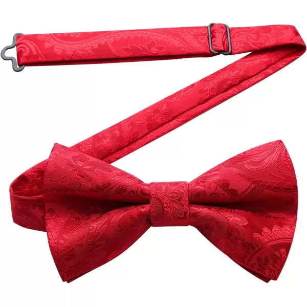 HISDERN Bow Ties for Men Paisley Floral Pre-tied Bowtie Pocket Square Set Men's Formal Bow Ties Wedding Party…