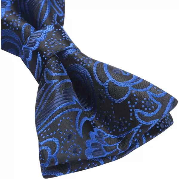 HISDERN Bow Ties for Men Paisley Floral Pre-tied Bowtie Pocket Square Set Men's Formal Bow Ties Wedding Party…