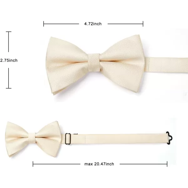 HISDERN Bow Ties for Men Paisley Floral Pre-tied Bowtie Pocket Square Set Men's Formal Bow Ties Wedding Party…