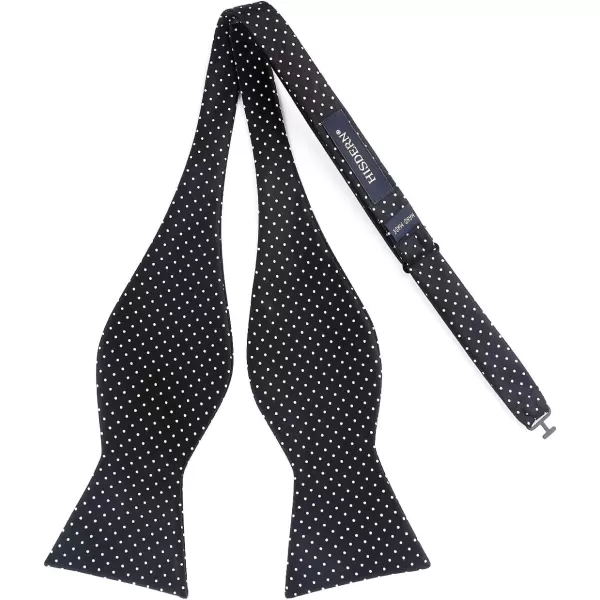 HISDERN Bow Ties for Men Polka Dot Selftie Bowtie and Pocket Square Classic Business Tuxedo Wedding Bowties Handkerchief