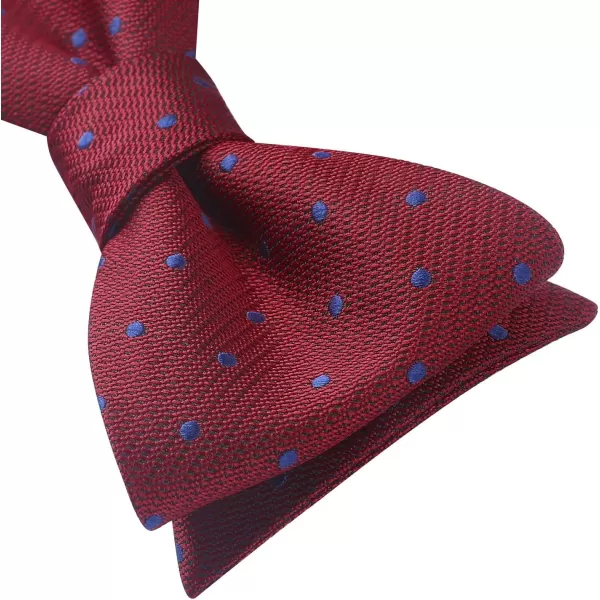 HISDERN Bow Ties for Men Polka Dot Selftie Bowtie and Pocket Square Classic Business Tuxedo Wedding Bowties Handkerchief
