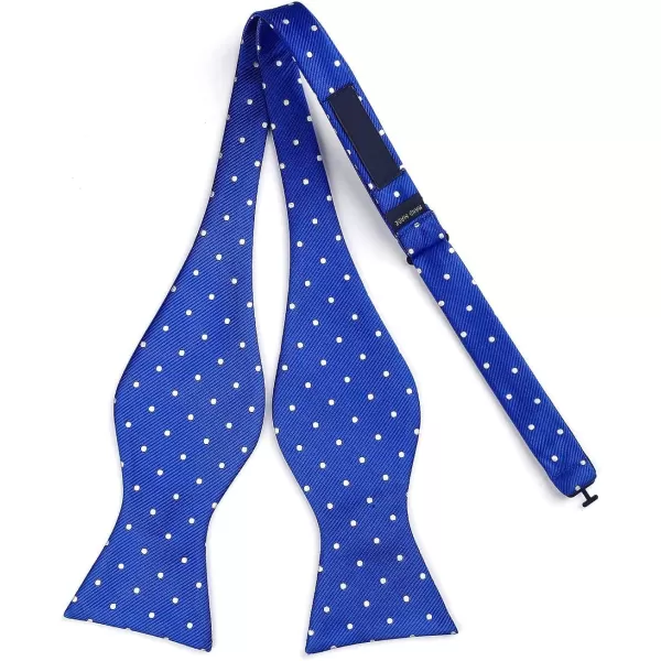 HISDERN Bow Ties for Men Polka Dot Selftie Bowtie and Pocket Square Classic Business Tuxedo Wedding Bowties Handkerchief