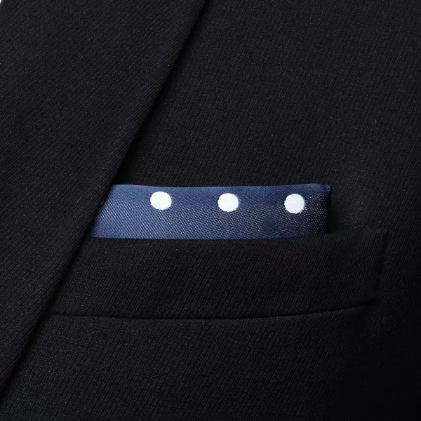 HISDERN Bow Ties for Men Polka Dot Selftie Bowtie and Pocket Square Classic Business Tuxedo Wedding Bowties Handkerchief
