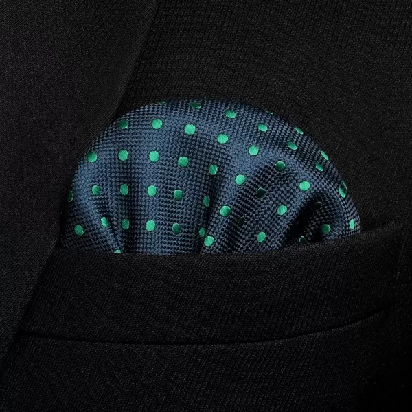 HISDERN Bow Ties for Men Polka Dot Selftie Bowtie and Pocket Square Classic Business Tuxedo Wedding Bowties Handkerchief