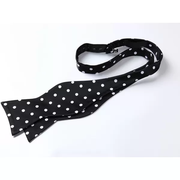 HISDERN Bow Ties for Men Polka Dot Selftie Bowtie and Pocket Square Classic Business Tuxedo Wedding Bowties Handkerchief