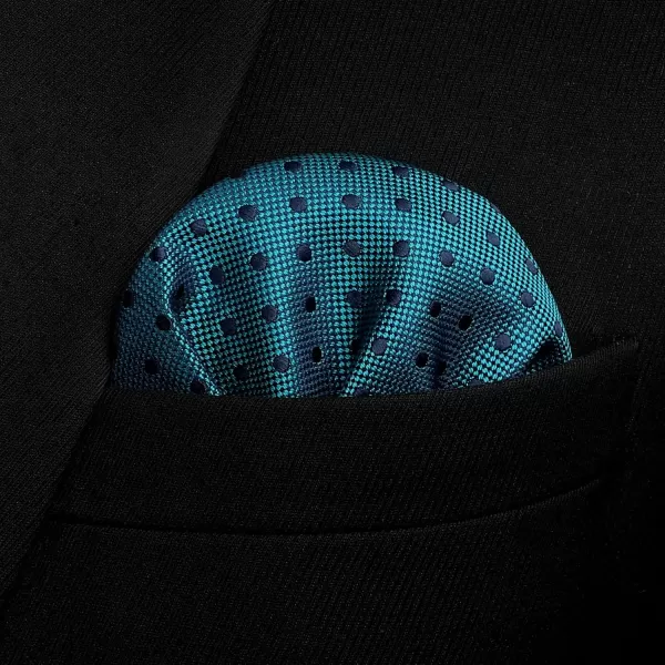 HISDERN Bow Ties for Men Polka Dot Selftie Bowtie and Pocket Square Classic Business Tuxedo Wedding Bowties Handkerchief