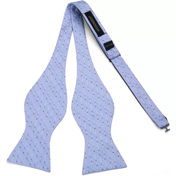 HISDERN Bow Ties for Men Polka Dot Selftie Bowtie and Pocket Square Classic Business Tuxedo Wedding Bowties Handkerchief