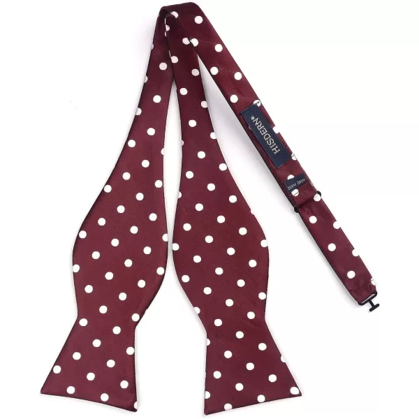 HISDERN Bow Ties for Men Polka Dot Selftie Bowtie and Pocket Square Classic Business Tuxedo Wedding Bowties Handkerchief