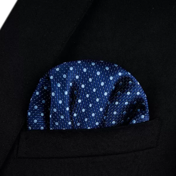 HISDERN Bow Ties for Men Polka Dot Selftie Bowtie and Pocket Square Classic Business Tuxedo Wedding Bowties Handkerchief