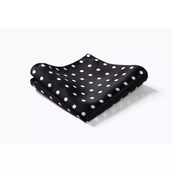 HISDERN Bow Ties for Men Polka Dot Selftie Bowtie and Pocket Square Classic Business Tuxedo Wedding Bowties Handkerchief