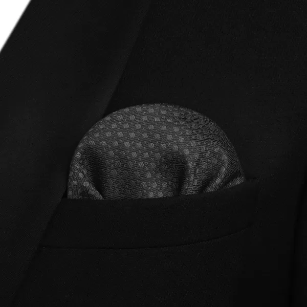 HISDERN Bow Ties for Men Polka Dot Selftie Bowtie and Pocket Square Classic Business Tuxedo Wedding Bowties Handkerchief