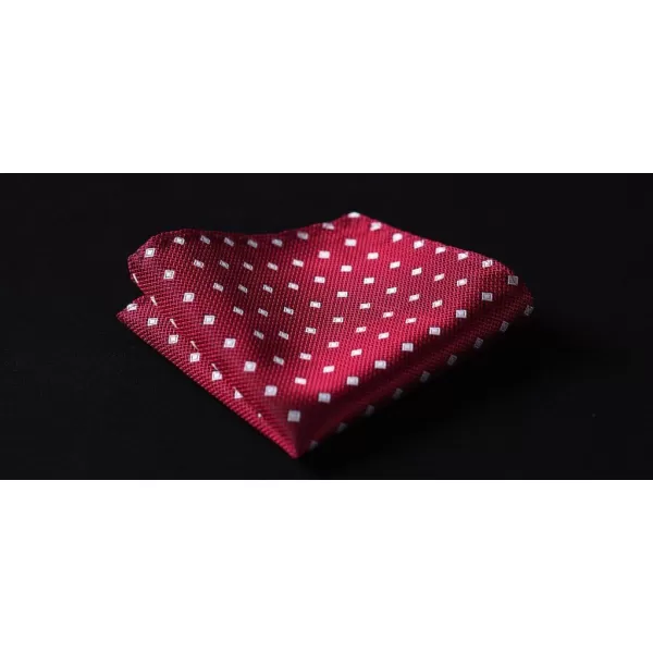 HISDERN Bow Ties for Men Polka Dot Selftie Bowtie and Pocket Square Classic Business Tuxedo Wedding Bowties Handkerchief