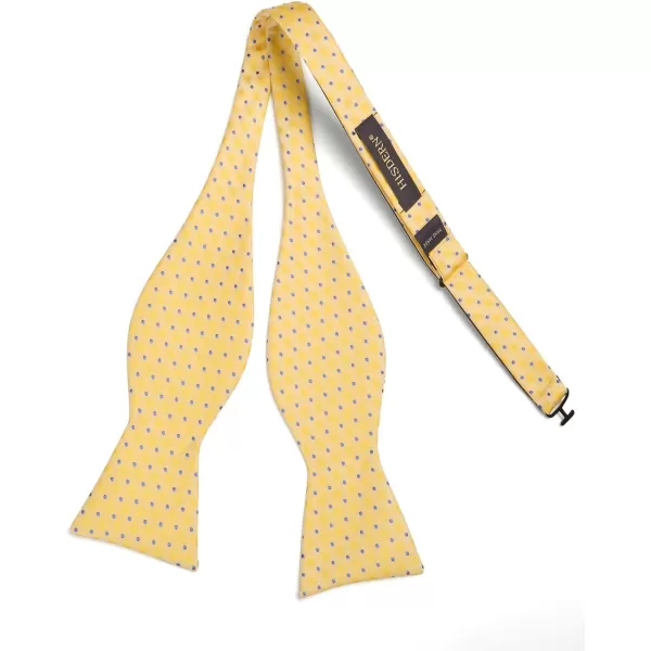 HISDERN Bow Ties for Men Polka Dot Selftie Bowtie and Pocket Square Classic Business Tuxedo Wedding Bowties Handkerchief