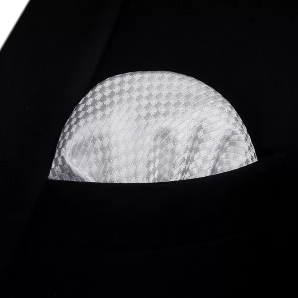HISDERN Bow Ties for Men Polka Dot Selftie Bowtie and Pocket Square Classic Business Tuxedo Wedding Bowties Handkerchief