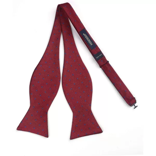 HISDERN Bow Ties for Men Polka Dot Selftie Bowtie and Pocket Square Classic Business Tuxedo Wedding Bowties Handkerchief
