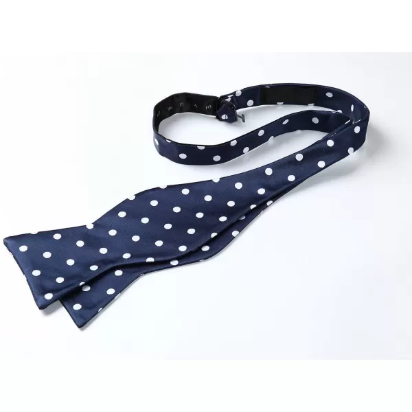 HISDERN Bow Ties for Men Polka Dot Selftie Bowtie and Pocket Square Classic Business Tuxedo Wedding Bowties Handkerchief