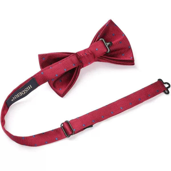 HISDERN Bow Ties for Men Pre-Tie Bow Tie and Pocket Square Set Bowtie Formal Tuxedo Wedding Bowties Handkerchief Set
