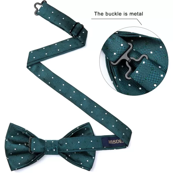 HISDERN Bow Ties for Men Pre-Tie Bow Tie and Pocket Square Set Bowtie Formal Tuxedo Wedding Bowties Handkerchief Set