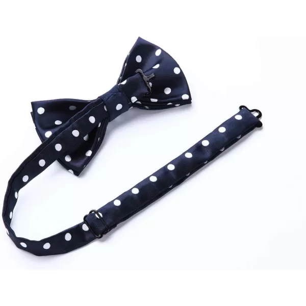 HISDERN Bow Ties for Men Pre-Tie Bow Tie and Pocket Square Set Bowtie Formal Tuxedo Wedding Bowties Handkerchief Set