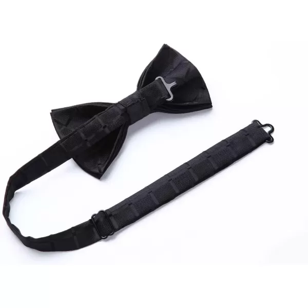 HISDERN Bow Ties for Men Pre-Tie Bow Tie and Pocket Square Set Bowtie Formal Tuxedo Wedding Bowties Handkerchief Set