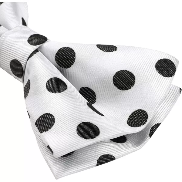 HISDERN Bow Ties for Men Pre-Tie Bow Tie and Pocket Square Set Bowtie Formal Tuxedo Wedding Bowties Handkerchief Set