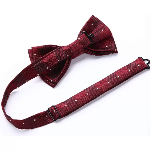 HISDERN Bow Ties for Men Pre-Tie Bow Tie and Pocket Square Set Bowtie Formal Tuxedo Wedding Bowties Handkerchief Set