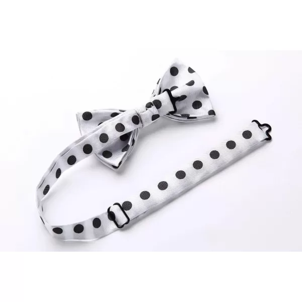 HISDERN Bow Ties for Men Pre-Tie Bow Tie and Pocket Square Set Bowtie Formal Tuxedo Wedding Bowties Handkerchief Set