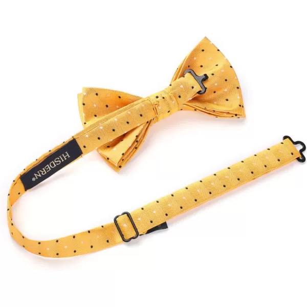 HISDERN Bow Ties for Men Pre-Tie Bow Tie and Pocket Square Set Bowtie Formal Tuxedo Wedding Bowties Handkerchief Set