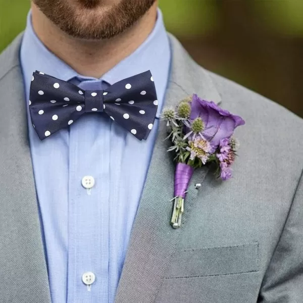 HISDERN Bow Ties for Men Pre-Tie Bow Tie and Pocket Square Set Bowtie Formal Tuxedo Wedding Bowties Handkerchief Set