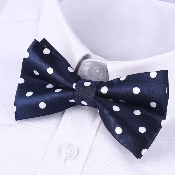 HISDERN Bow Ties for Men Pre-Tie Bow Tie and Pocket Square Set Bowtie Formal Tuxedo Wedding Bowties Handkerchief Set