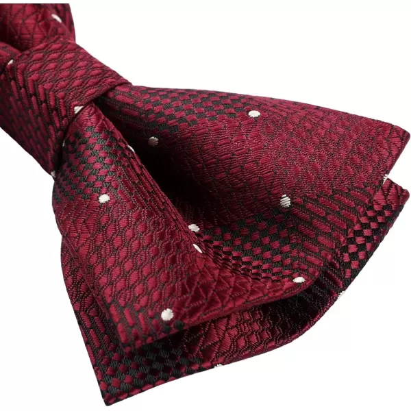 HISDERN Bow Ties for Men Pre-Tie Bow Tie and Pocket Square Set Bowtie Formal Tuxedo Wedding Bowties Handkerchief Set