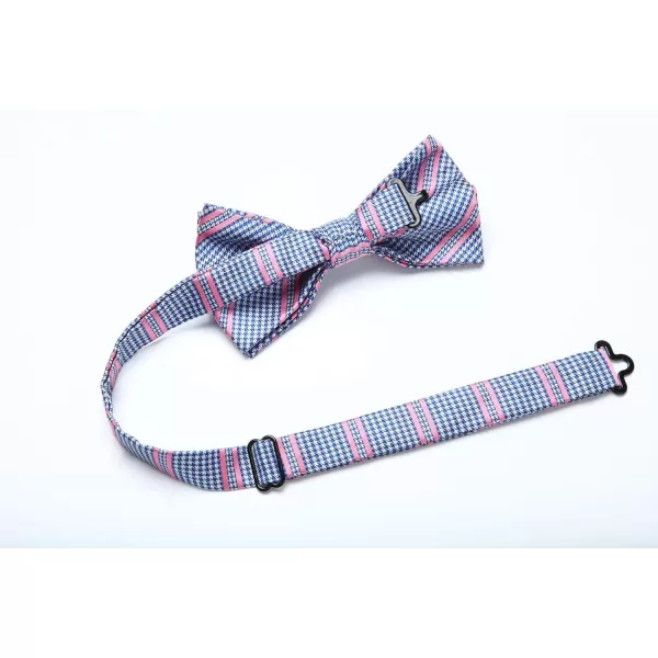 HISDERN Bow Ties for Men Pre-tied Paisley Bow Ties Pocket Square Set Men's Bowtie Wedding Party
