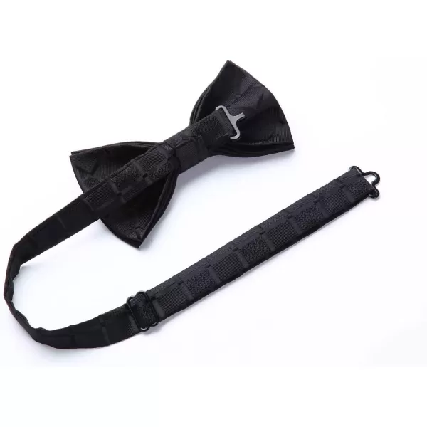 HISDERN Bow Ties for Men Pretied Bowties Classic Formal Business Bow Tie Adjustable Tuxedo Bowtie for Wedding Party