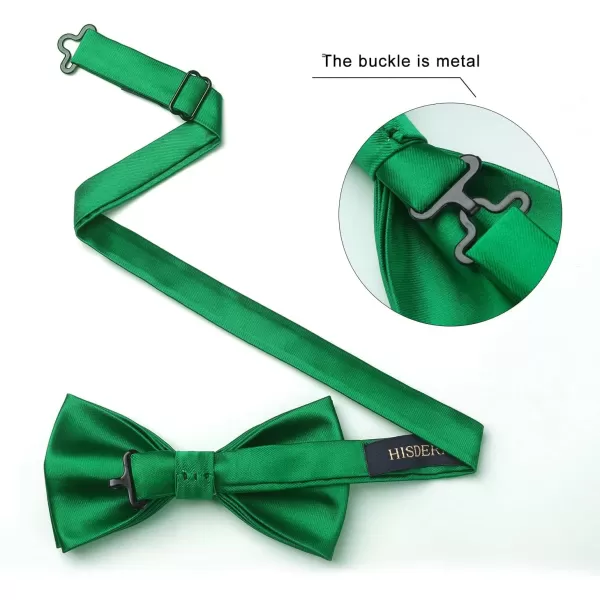 HISDERN Bow Ties for Men Pretied Bowties Classic Formal Business Bow Tie Adjustable Tuxedo Bowtie for Wedding Party